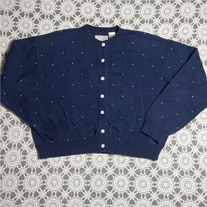 Esprit Dark Blue Cardigan with White Buttons